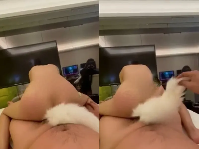 Sau khi đá trứng cút rung âm đạo, còn bị bắt liếm chim mỏi miệng.
